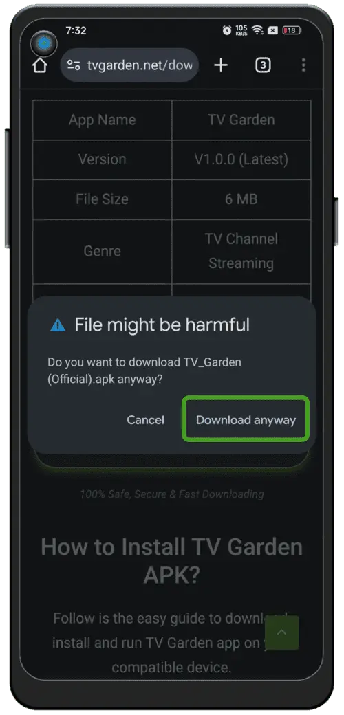 Download TV Garden App